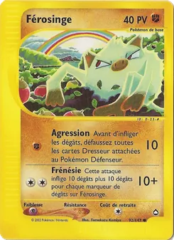 Carte Férosinge de l'extension Aquapolis, numéro 92/147