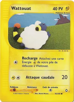 Carte Wattouat de l'extension Aquapolis, numéro 93/147