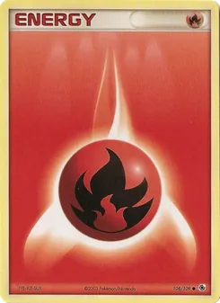 Carte Énergie Feu de l'extension EX Rubis & Saphir, numéro 108/109