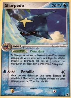 Carte Sharpedo de l'extension EX Rubis & Saphir, numéro 22/109
