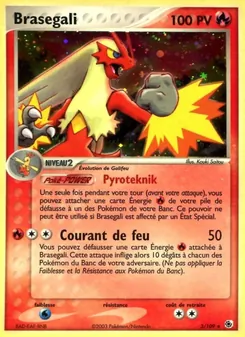 Carte Braségali de l'extension EX Rubis & Saphir, numéro 3/109