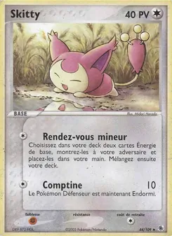 Carte Skitty de l'extension EX Rubis & Saphir, numéro 44/109