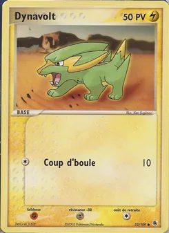 Carte Dynavolt de l'extension EX Rubis & Saphir, numéro 52/109