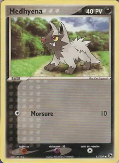 Carte Medhyena de l'extension EX Rubis & Saphir, numéro 63/109