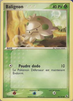 Carte Balignon de l'extension EX Rubis & Saphir, numéro 69/109