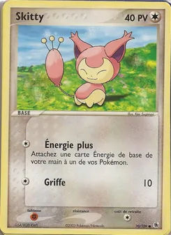 Carte Skitty de l'extension EX Rubis & Saphir, numéro 70/109