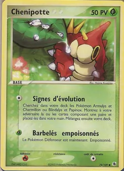 Carte Chenipotte de l'extension EX Rubis & Saphir, numéro 78/109