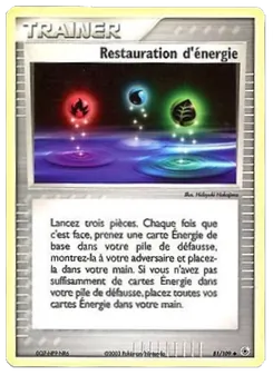 Carte Restauration d'énergie de l'extension EX Rubis & Saphir, numéro 81/109