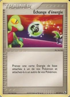 Carte Échange d'énergie de l'extension EX Rubis & Saphir, numéro 82/109