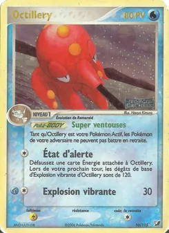 Carte Octillery de l'extension EX Forces Cachées, numéro 10/115