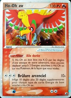 Carte Ho-Oh ex de l'extension EX Forces Cachées, numéro 104/115