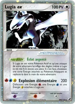 Carte Lugia ex de l'extension EX Forces Cachées, numéro 105/115
