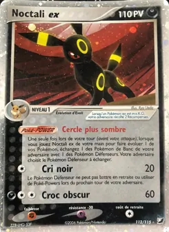 Carte Noctali ex de l'extension EX Forces Cachées, numéro 112/115