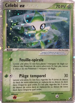 Carte Celebi ex de l'extension EX Forces Cachées, numéro 117/115