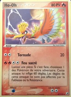 Carte Ho-Oh de l'extension EX Forces Cachées, numéro 27/115