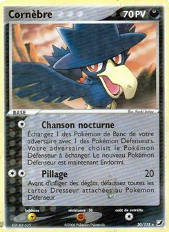Carte Cornèbre de l'extension EX Forces Cachées, numéro 30/115