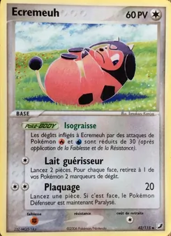 Carte Écrémeuh de l'extension EX Forces Cachées, numéro 42/115