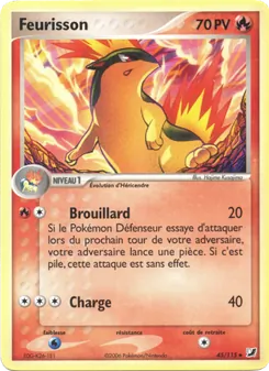 Carte Feurisson de l'extension EX Forces Cachées, numéro 45/115