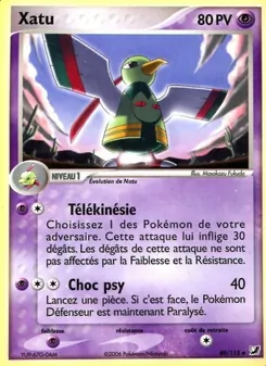 Carte Xatu de l'extension EX Forces Cachées, numéro 49/115