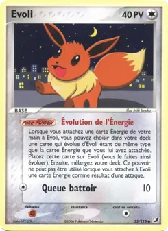 Carte Evoli de l'extension EX Forces Cachées, numéro 55/115