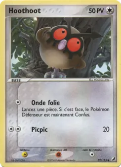 Carte Hoothoot de l'extension EX Forces Cachées, numéro 59/115