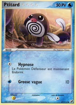 Carte Ptitard de l'extension EX Forces Cachées, numéro 67/115