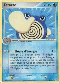 Carte Tetarte de l'extension EX Forces Cachées, numéro 68/115