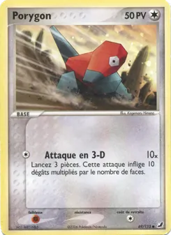Carte Porygon de l'extension EX Forces Cachées, numéro 69/115