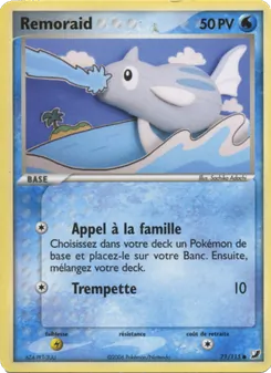 Carte Rémoraid de l'extension EX Forces Cachées, numéro 71/115