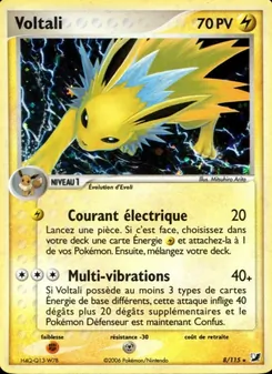 Carte Voltali de l'extension EX Forces Cachées, numéro 8/115
