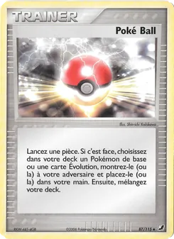 Carte Poké Ball de l'extension EX Forces Cachées, numéro 87/115