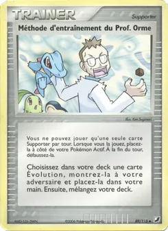 Carte Méthode d'entraînement du Prof. Orme de l'extension EX Forces Cachées, numéro 89/115