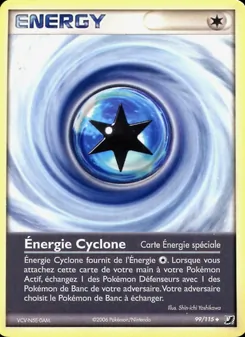 Carte Énergie Cyclone de l'extension EX Forces Cachées, numéro 99/115