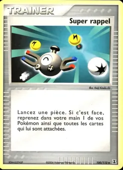 Carte Super rappel de l'extension EX Espèces Delta, numéro 100/113