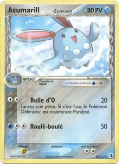 Carte Azumarill δ de l'extension EX Espèces Delta, numéro 19/113