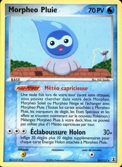 Carte Morpheo Pluie de l'extension EX Espèces Delta, numéro 26/113