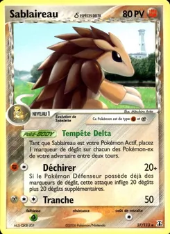 Carte Sablaireau δ de l'extension EX Espèces Delta, numéro 27/113