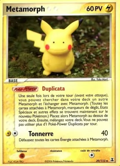 Carte Métamorph de l'extension EX Espèces Delta, numéro 39/113