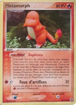 Carte Métamorph de l'extension EX Espèces Delta, numéro 61/113