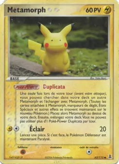Carte Métamorph de l'extension EX Espèces Delta, numéro 63/113