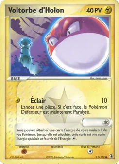 Carte Voltorbe d'Holon de l'extension EX Espèces Delta, numéro 71/113