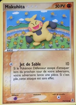 Carte Makuhita de l'extension EX Espèces Delta, numéro 75/113