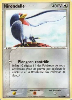 Carte Nirondelle de l'extension EX Espèces Delta, numéro 86/113