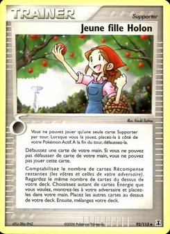 Carte Jeune fille Holon de l'extension EX Espèces Delta, numéro 92/113