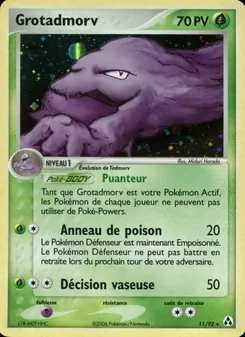 Carte Grotadmorv de l'extension EX Créateurs de légendes, numéro 11/92