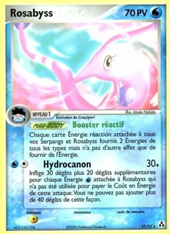 Carte Rosabyss de l'extension EX Créateurs de légendes, numéro 17/92