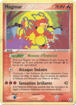 Carte Magmar de l'extension EX Créateurs de légendes, numéro 21/92