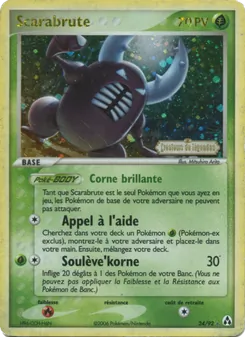 Carte Scarabrute de l'extension EX Créateurs de légendes, numéro 24/92