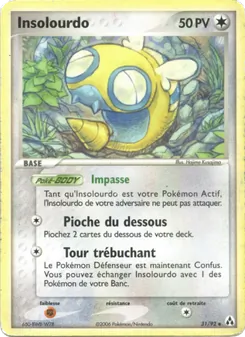 Carte Insolourdo de l'extension EX Créateurs de légendes, numéro 31/92