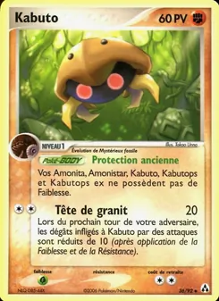 Carte Kabuto de l'extension EX Créateurs de légendes, numéro 36/92